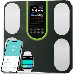Body Fat Scales, Smart Scales for Body Weight & Fat - Digital BMI 20 Body Composition Scale with App, Measures Muscle Mass, Visceral Fat, Hydration Level - 180kg Capacity