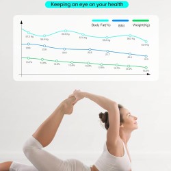 Body Fat Scales, Smart Scales for Body Weight & Fat - Digital BMI 20 Body Composition Scale with App, Measures Muscle Mass, Visceral Fat, Hydration Level - 180kg Capacity