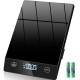 Digital Kitchen Scale, 10kg Stylish Glass Food Scale with Touch Button Operation, 1g High Accuracy and Tare Function, Ideal for Home and Culinary Use, Black (Batteries Included)
