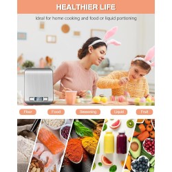 Digital kitchen scale, 10 kg kitchen scale with LCD display and tare function, kitchen scale for baking and cooking, measuring ingredients, jewelry, etc., 1 g