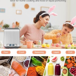 Digital kitchen scale, 10 kg kitchen scale with LCD display and tare function, kitchen scale for baking and cooking, measuring ingredients, jewelry, etc., 1 g